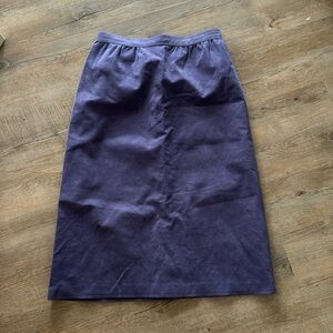 Vintage suede midi skirt in purple